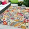 Edge Collections - 84" x 63" - Multicolor - Vibrant Floral Area Rug for Indoor and Outdoor Use - 1 Piece